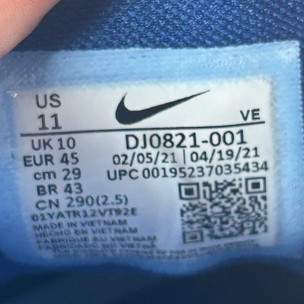 Nike Air Zoom Pegasus 38 Indianapolis Colts Wolf Grey Blue DJ0821-001 Mens 11